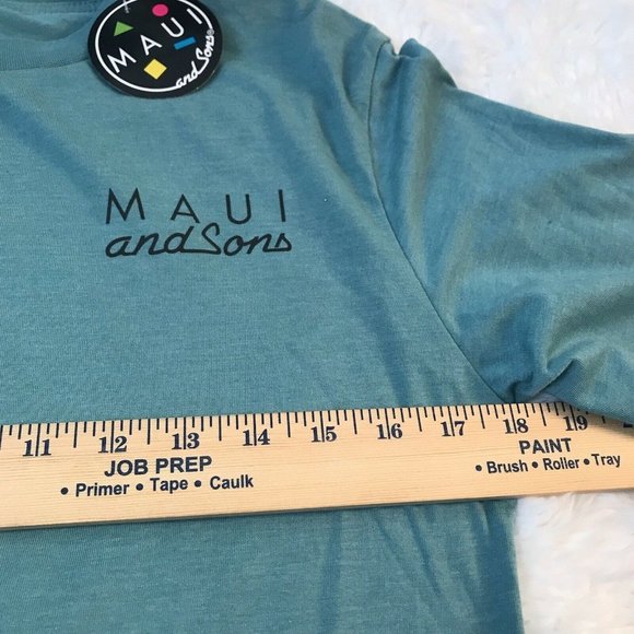 MAUI AND SONS BLUE LONG SLEEVE T-SHIRT SIZE S - Picture 6 of 7